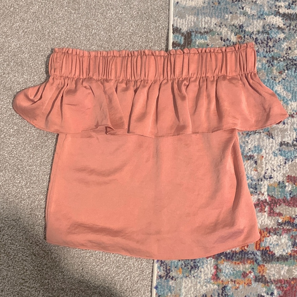 Express satin off the shoulder top. Size petite small